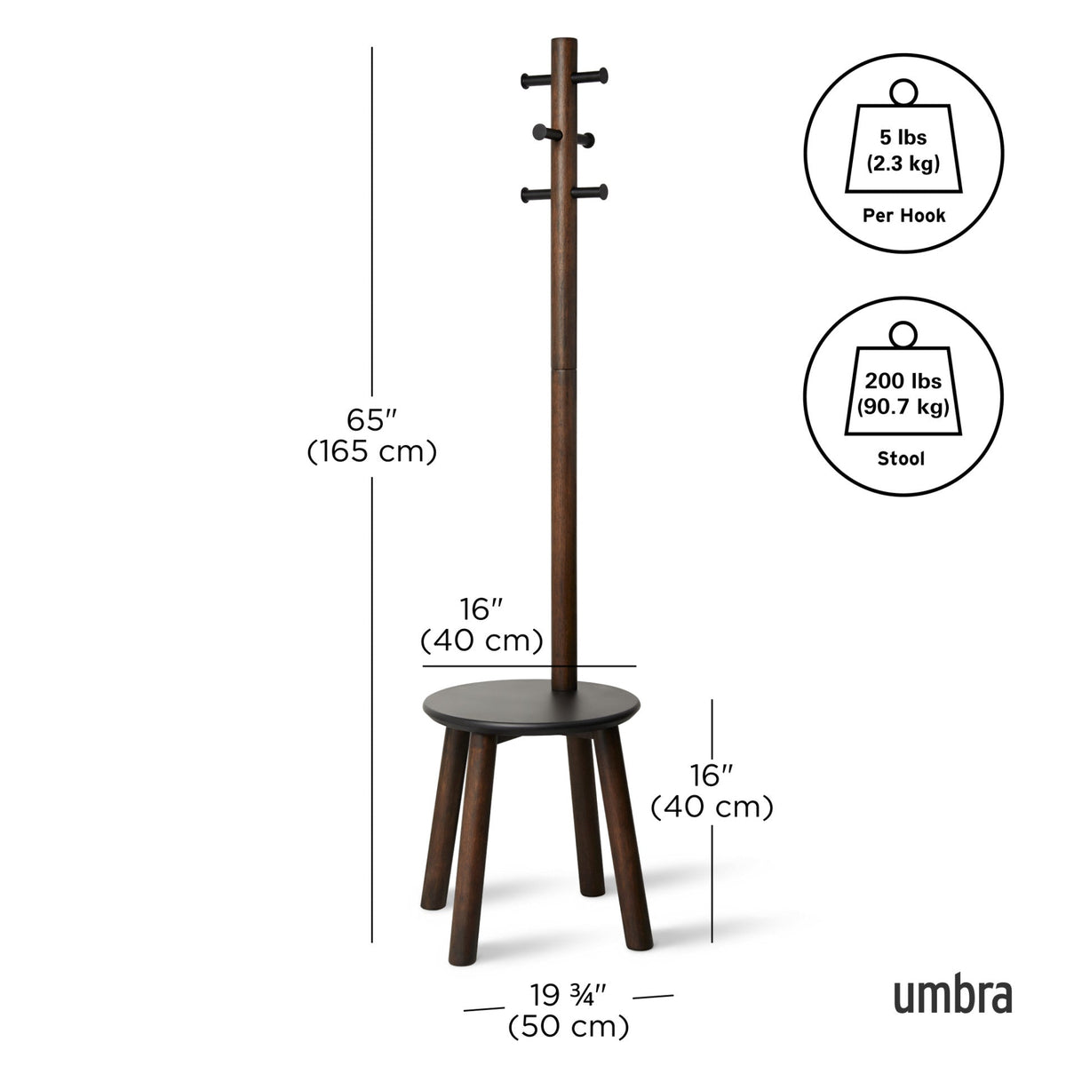 Pillar Stool and Coat Rack