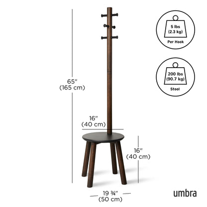 Pillar Stool and Coat Rack